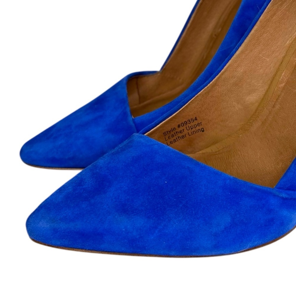 Madewell Mira Blue Suede Pointed Toe Pumps Heels Size 8.5 - Picture 3 of 10